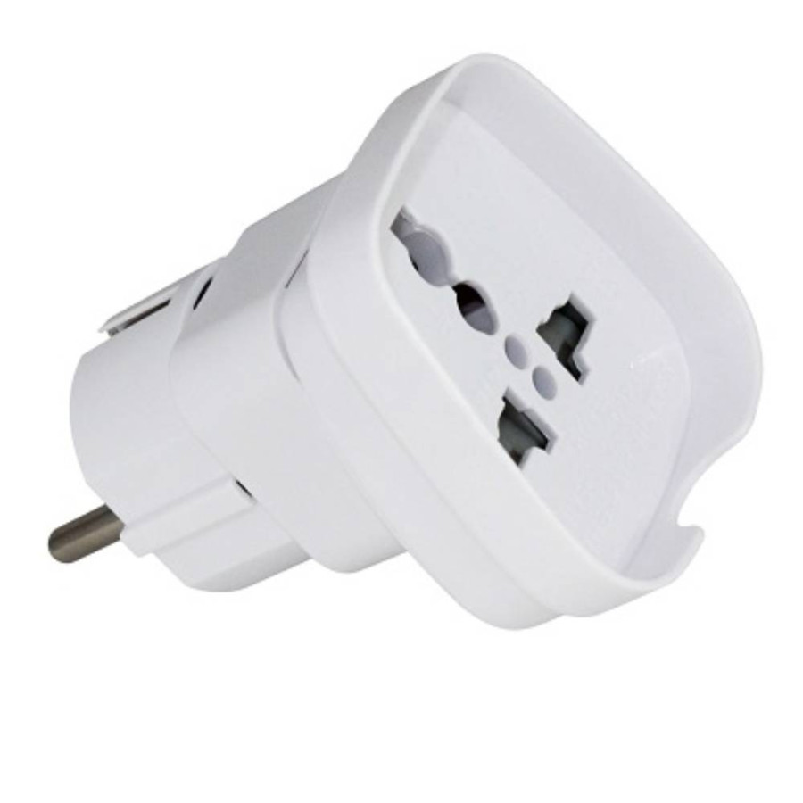UNIVERZALNI PUTNI ADAPTER PRELAZ BIJELI 10A/ 250V 480-102/480-103