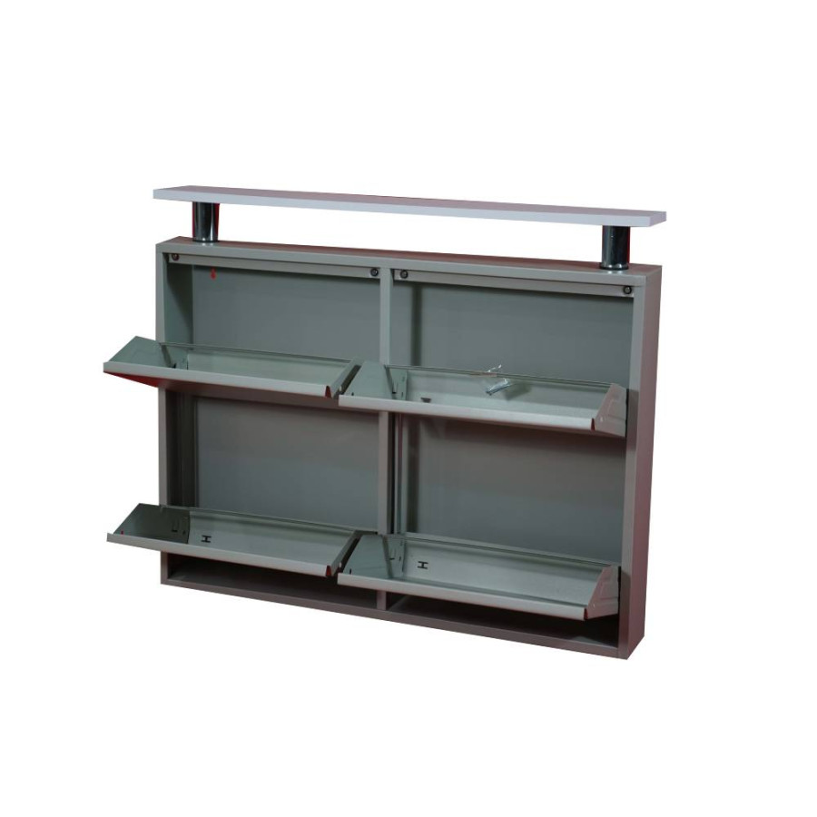 CIPELAR METALNI 2+2 LADICE SIVI 98X15X82CM