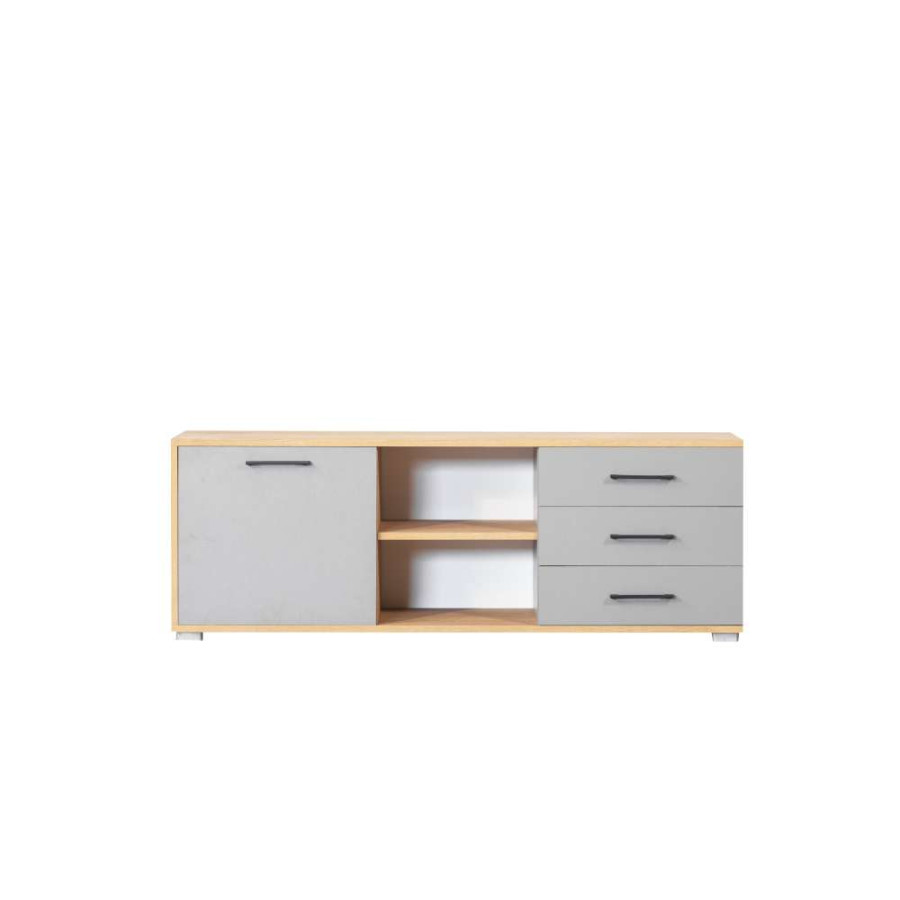 KOMODA TANGO 143X42X50CM SONOMA TAMNO SIVA