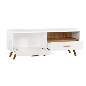 KOMODA TROPIC 1 160X42X60CM ZLATNI HRAST-BIJELO
