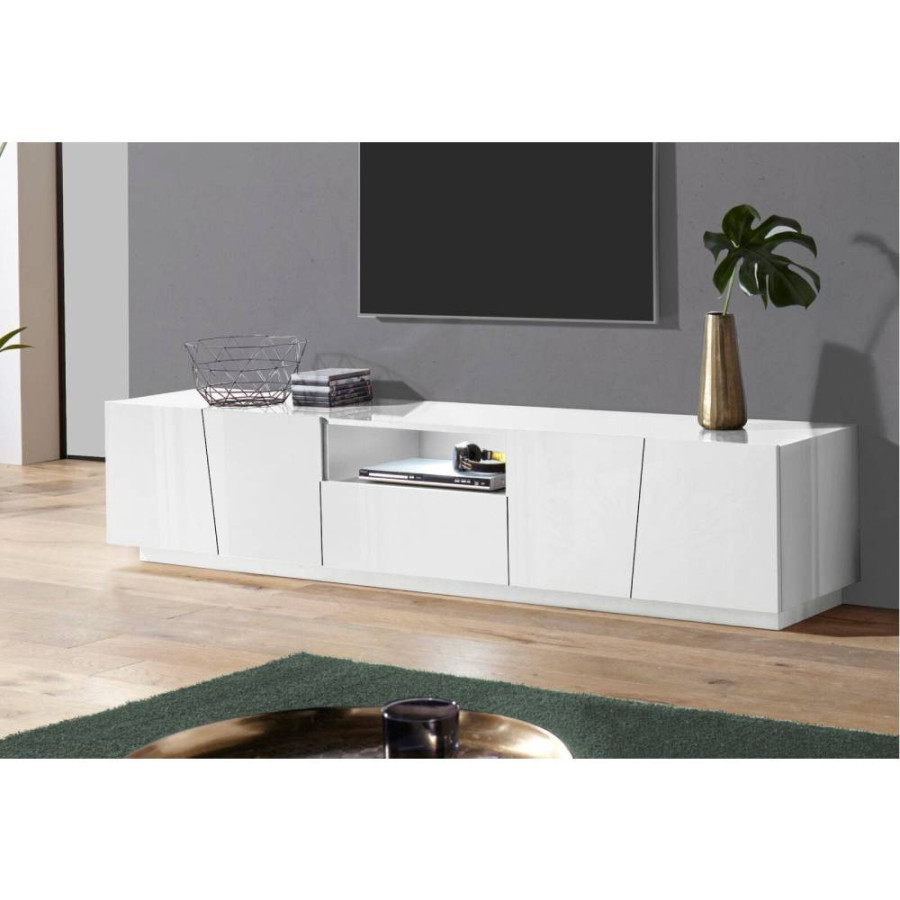KOMODA ZA TV MOLISE 220X46X43CM BIJELA VISOKI SJAJ