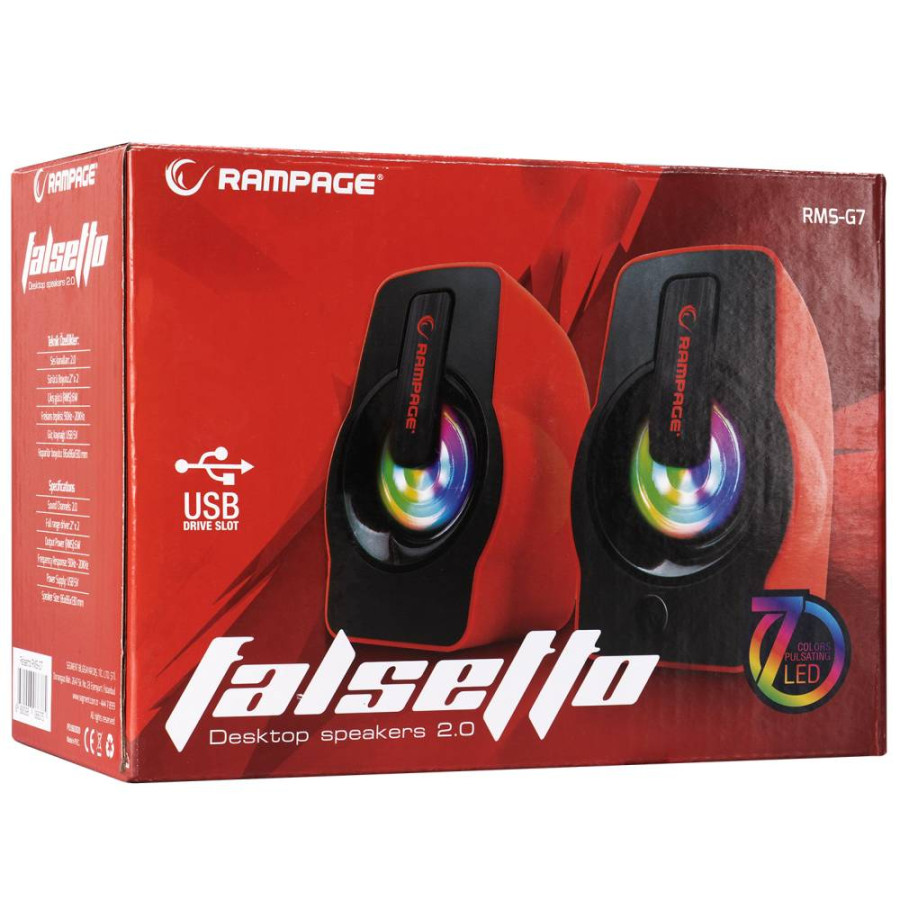 RAMPAGE GAMING ZVUČNICI 2.0 RMS-G7