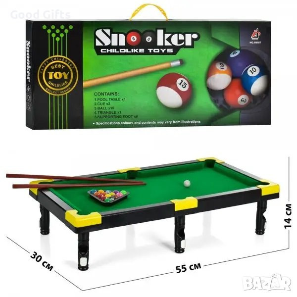 IGRAČKA BILIJAR STOLNI SNOOKER CHILDLIKE TOYS