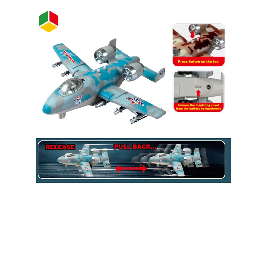 IGRAČKA AVION NA BATERIJE 3-1 MILITARY DIE-CAST