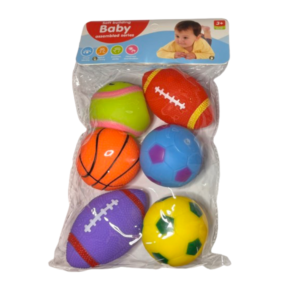 LOPTICE U SETU ZA KUPANJE 6/1 SOFT BUILDING BABY