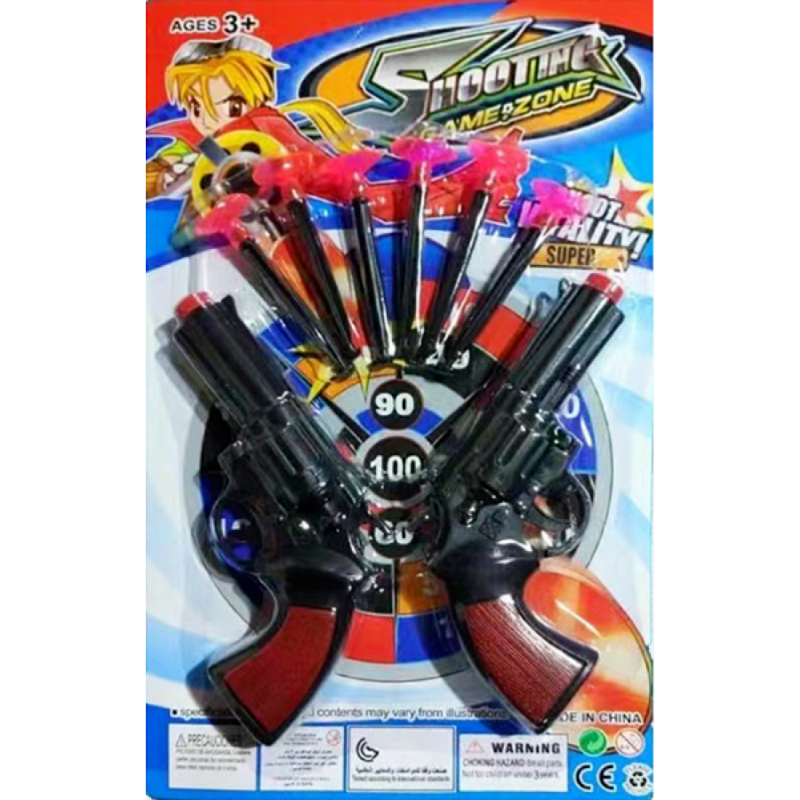 IGRAČKA PIŠTOLJ 2/1 SA MECIMA VACUUM
