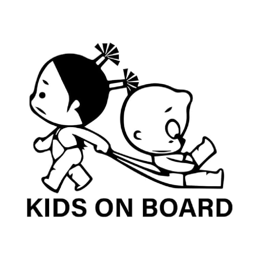 NALJEPNICA ZA AUTO - KIDS ON BOARD CRNA