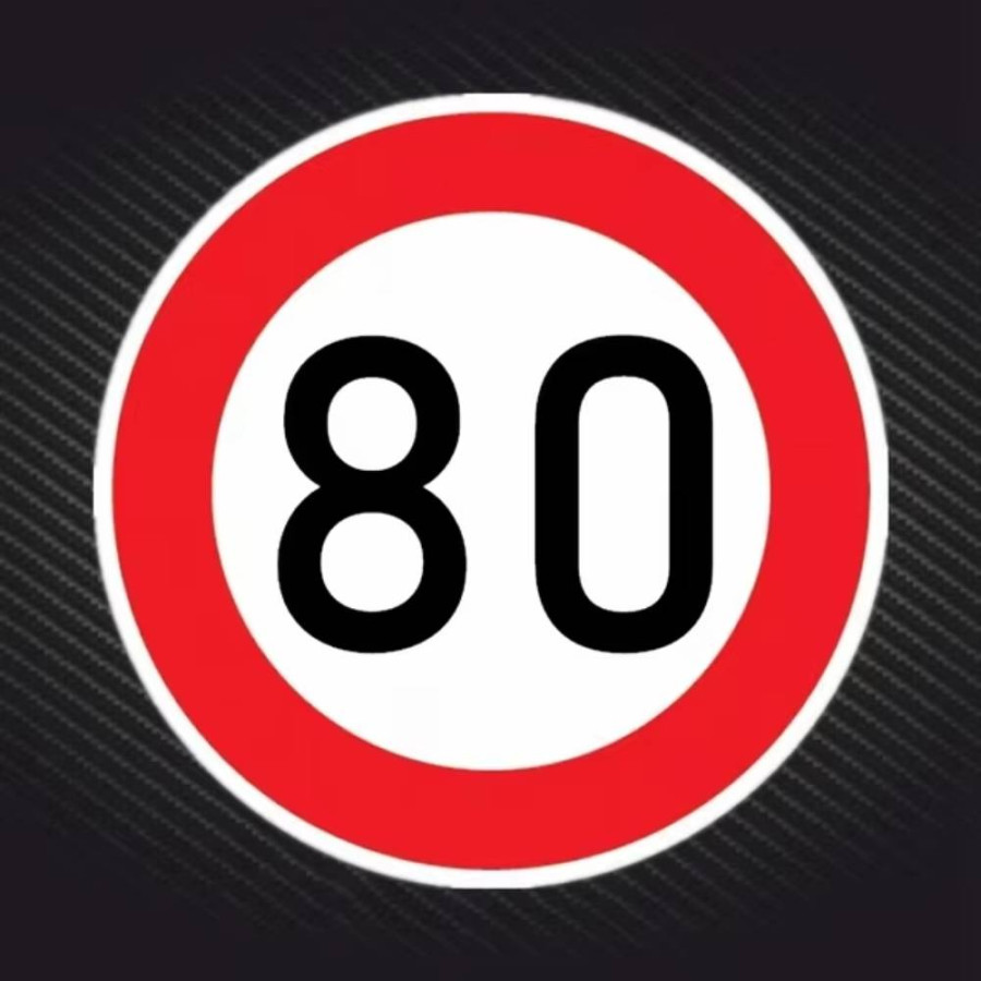 NALJEPNICA ZA AUTO - OGRANIČENJE BRZINE 70/80