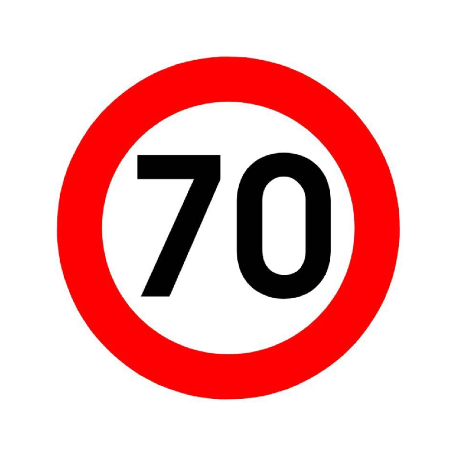 NALJEPNICA ZA AUTO - OGRANIČENJE BRZINE 70/80
