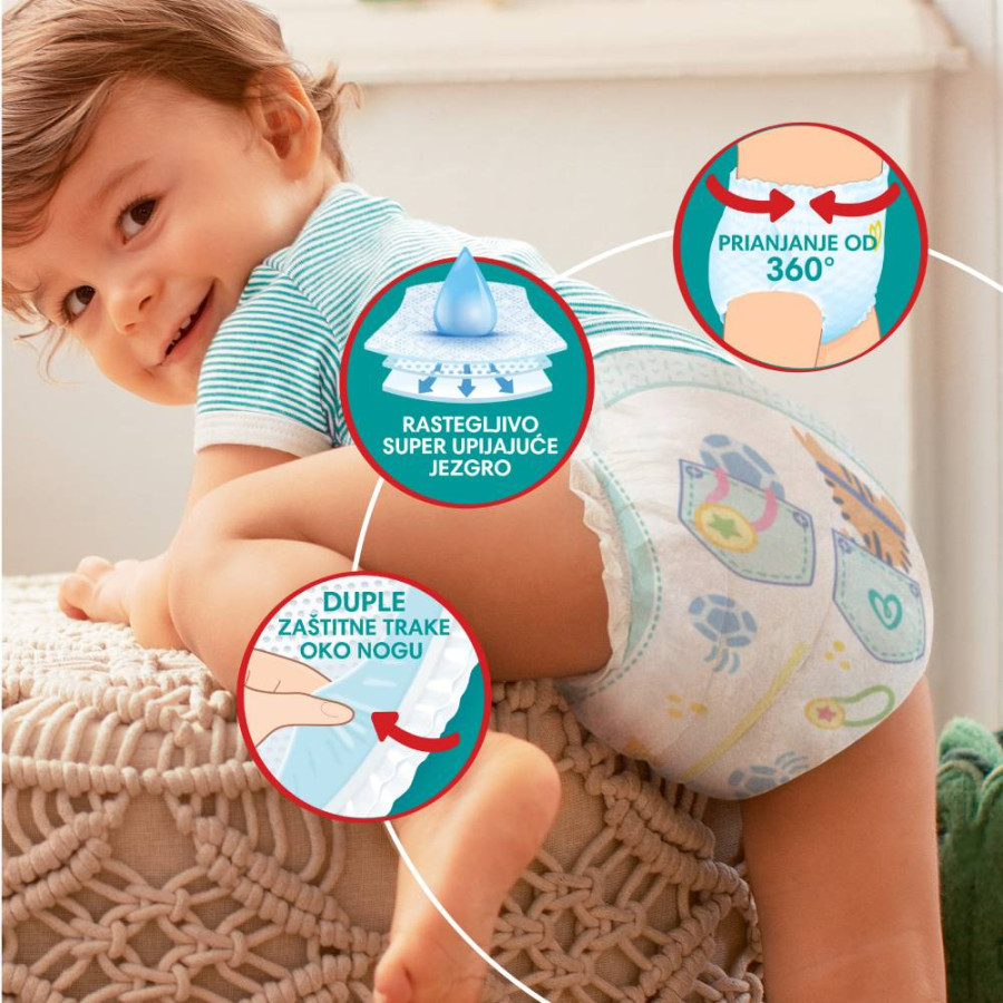 PAMPERS PELENE-GAĆICE 6 132KOM MSB EX.LARGE 14-19KG