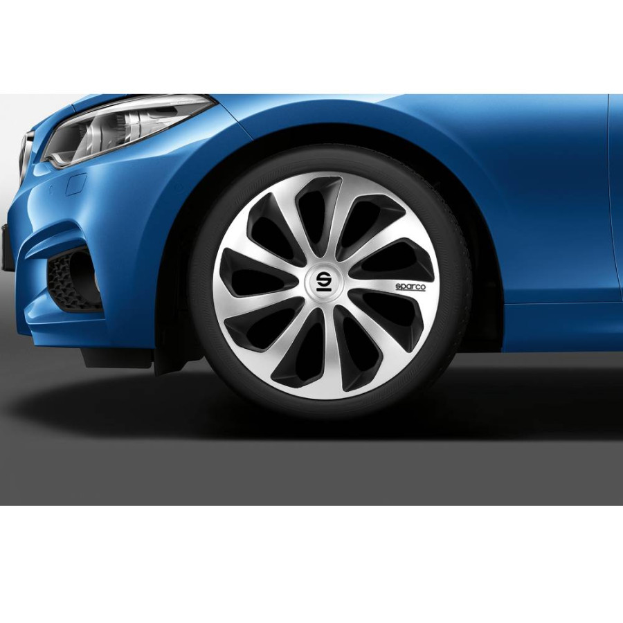 SPARCO RATKAPE ZA AUTO 15" SICILIA SREBRNA/CRNA SPC1573 SVBK-SP C