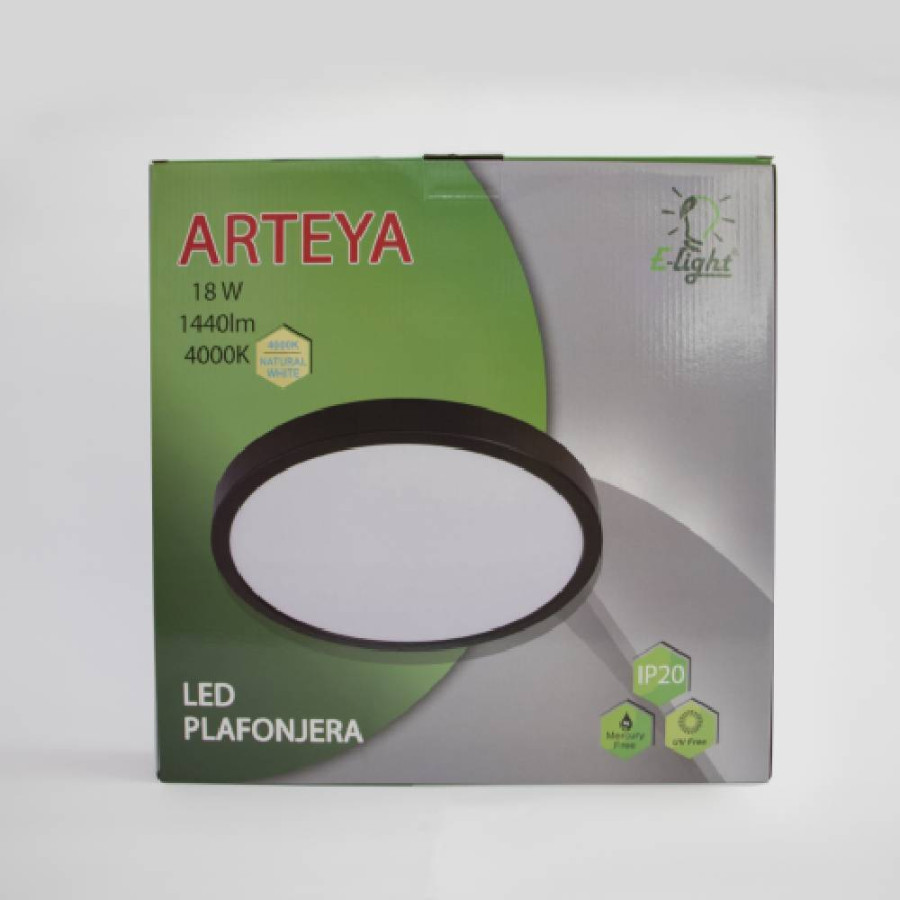 PLAFONJERA LED 18W 4000K CRNA