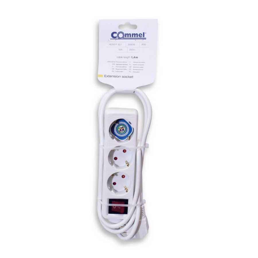 COMMEL PRODUŽNI KABAL 3U/PREKIDAČ 3G1,0 1,5M