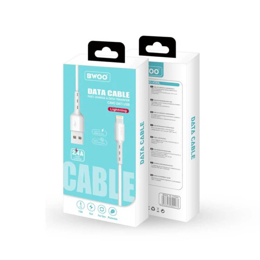 BWOO KABAL ZA MOBITEL IPHONE 1M BO-X130L 2.4 A