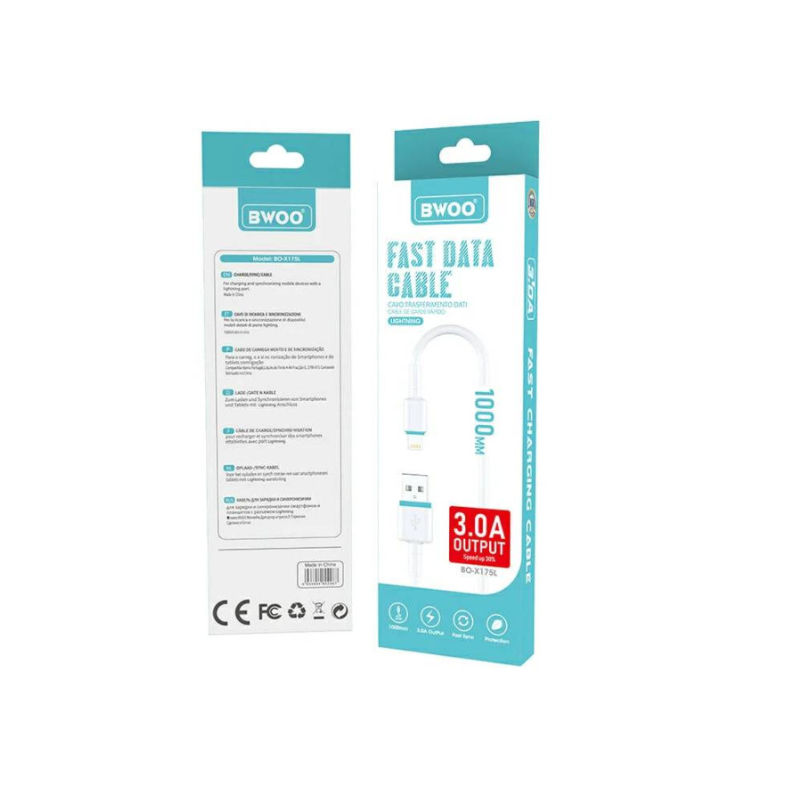 BWOO KABAL ZA MOBITEL IPHONE 1M BO-X175L 3.0 A