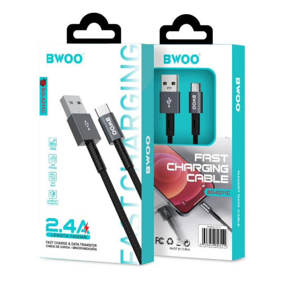 BWOO KABAL ZA MOBITEL TYPE C 1M BO-X211C 2.4 A
