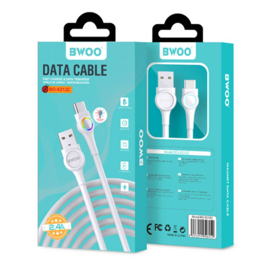 BWOO KABAL ZA MOBITEL TYPE C 1M BO-X213C 2.4 A