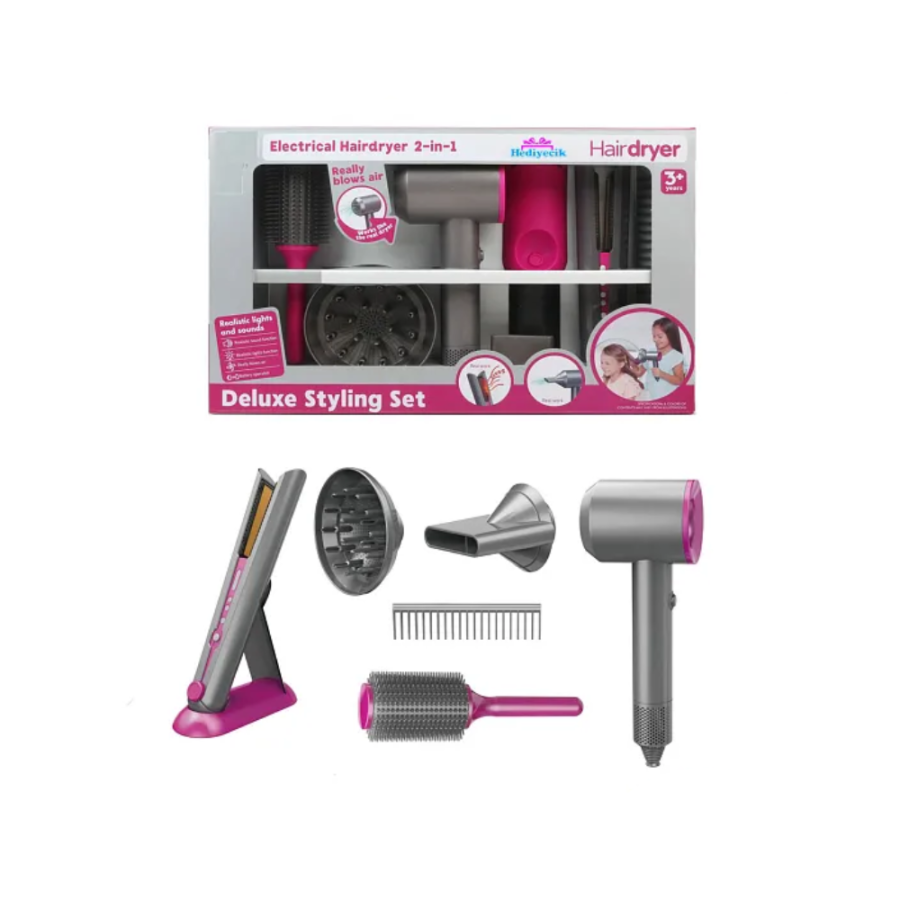 IGRAČKA FRIZERSKI SET DRYER&BRUSH DELUXE STYLING SET BATT