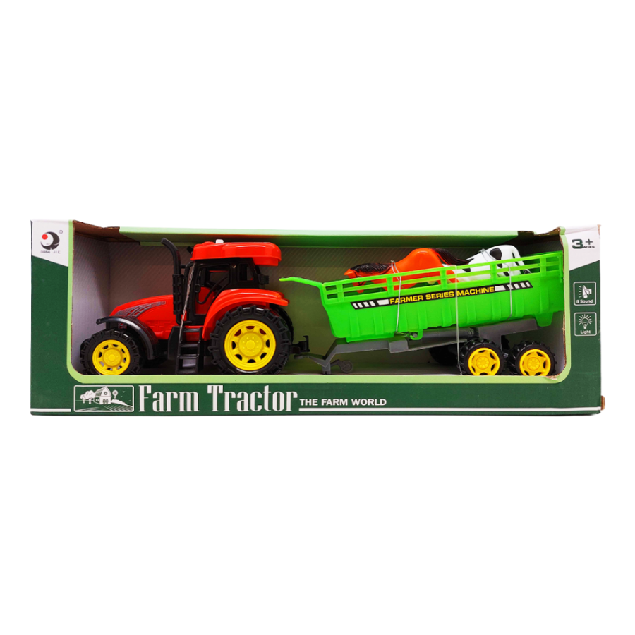 IGRAČKA TRAKTOR SA PRIKOLICOM I ŽIVOTINJAMA