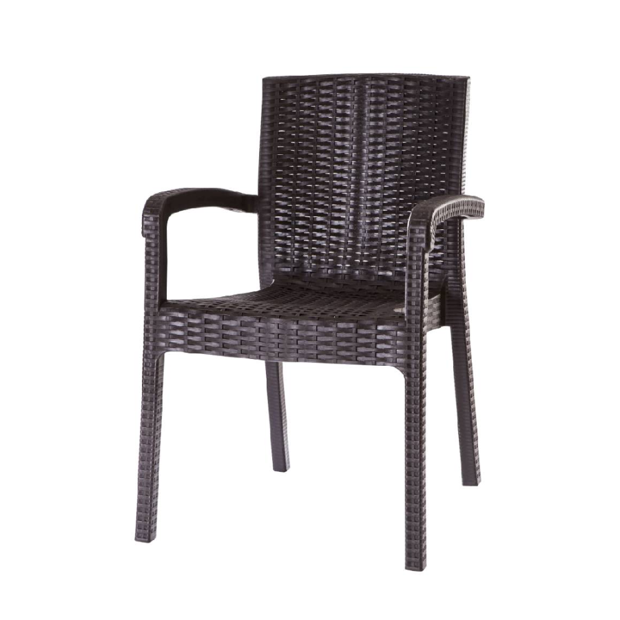 STOLICA ZA VRT 57X56X87CM SMEĐA RATTAN