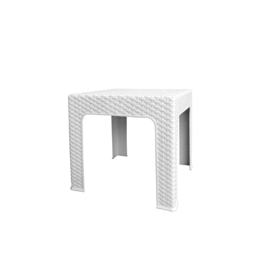 STO ZA VRT 48X48X42CM MINI BIJELI RATTAN BISTRO 1422