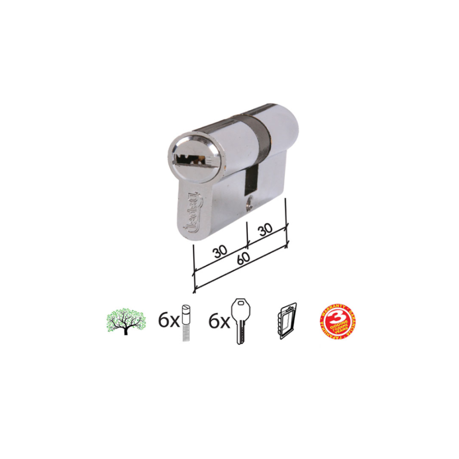 CILINDAR KODIRANI CL2040 HR 60MM(30-30)  6KOD DBP1 0106091