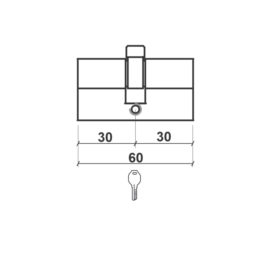 CILINDAR KODIRANI CL2040 HR 60MM(30-30)  6KOD DBP1 0106091