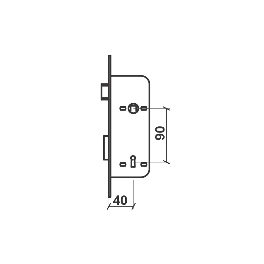 BRAVA ZA DRVENA VRATA B2022 K ZNB 40/90/18/9   DBP1 0106484