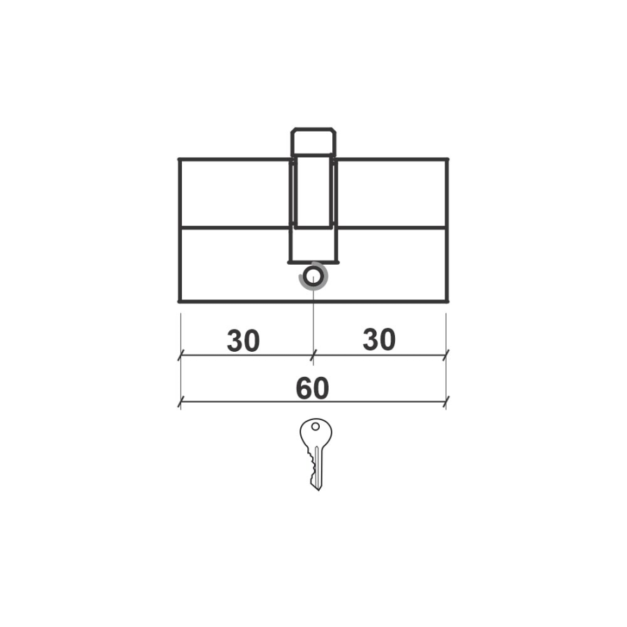 CILINDAR ZA VRATA CL2036 MAT MS 60MM(30-30)  3K DBP1 3398017