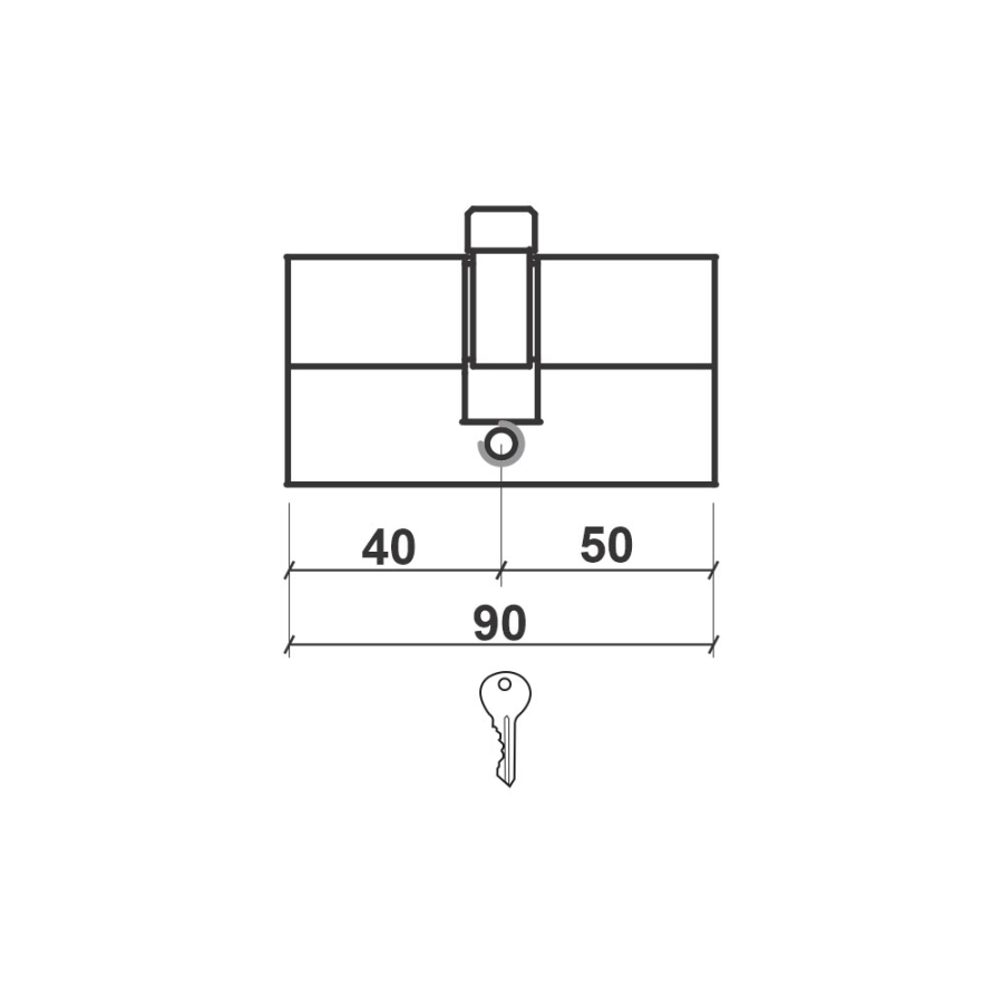 CILINDAR ZA VRATA CL2036 NIKL 90MM(40-50)  3K DBP1 3398114