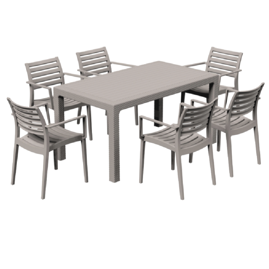 STO ZA VRT 150X85X75CM MOCCA RATTAN PREMIUM 1549