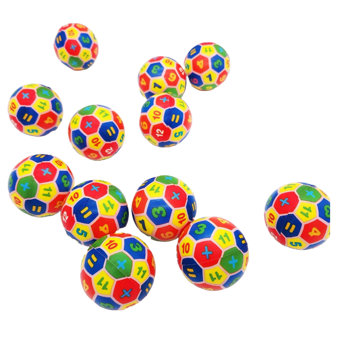 LOPTA SPUŽVASTA NUMBERS 7CM