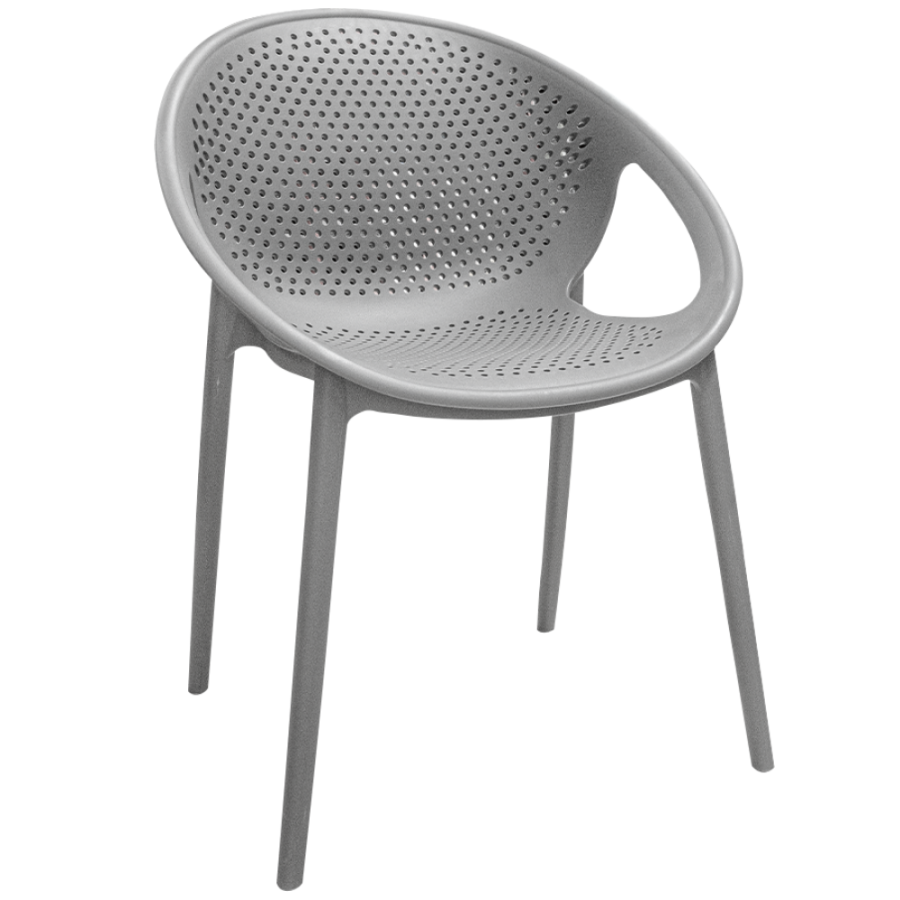 STOLICA ZA VRT 54X44X82CM DOTS SIVA 4-1 19116-15G