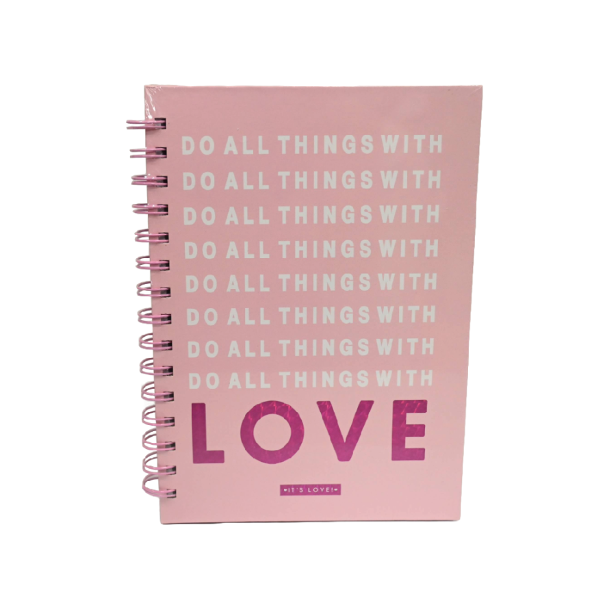 NOTES A5 100L PINK LOVE SPIRALA 10-1