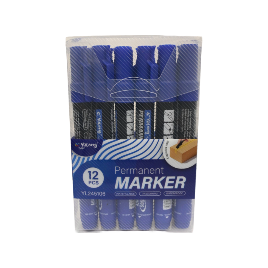YALONG MARKER PERMANENTNI PLAVI OKRUGLI VRH 12-1