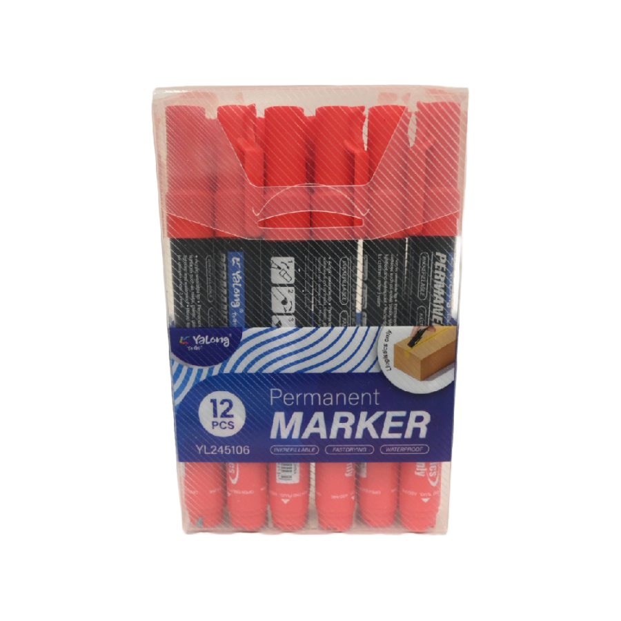 YALONG MARKER PERMANENTNI CRVENI OKRUGLI VRH 12-1