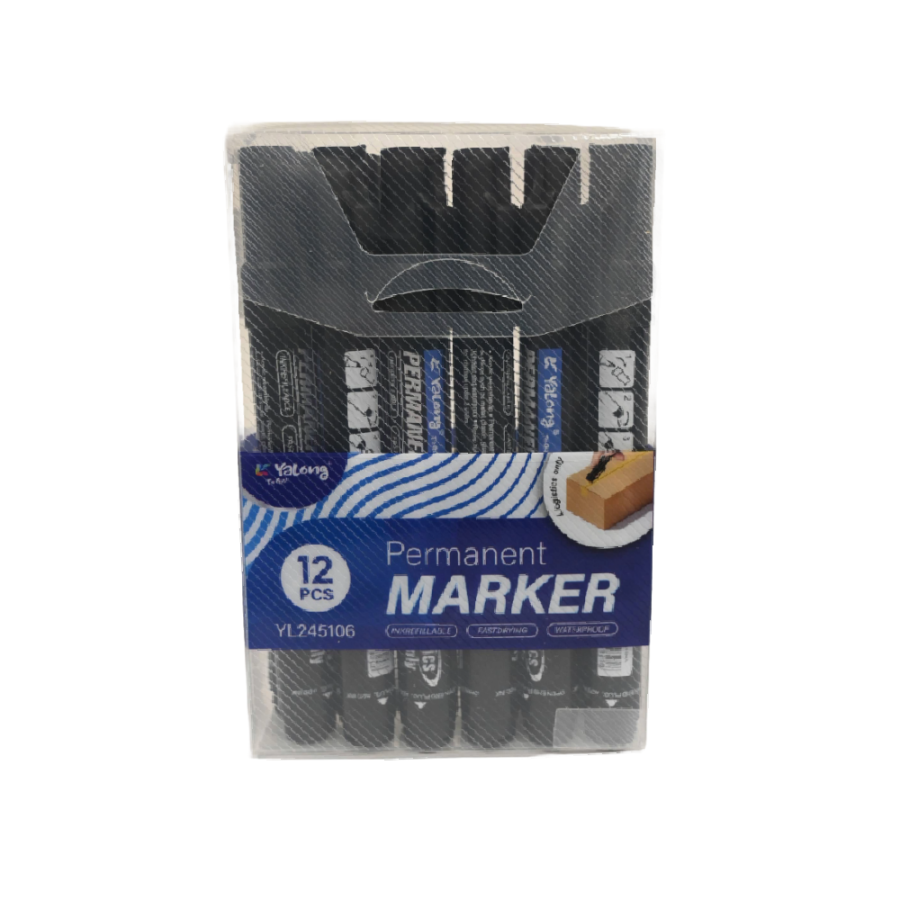 YALONG MARKER PERMANENTNI CRNI OKRUGLI VRH 12-1