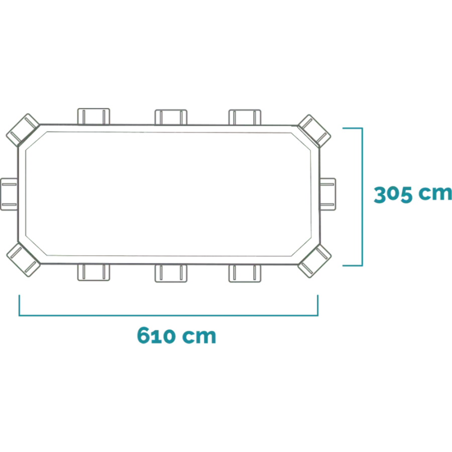 BAZEN SA KONSTRUKCIJOM U SETU 610X305X122CM