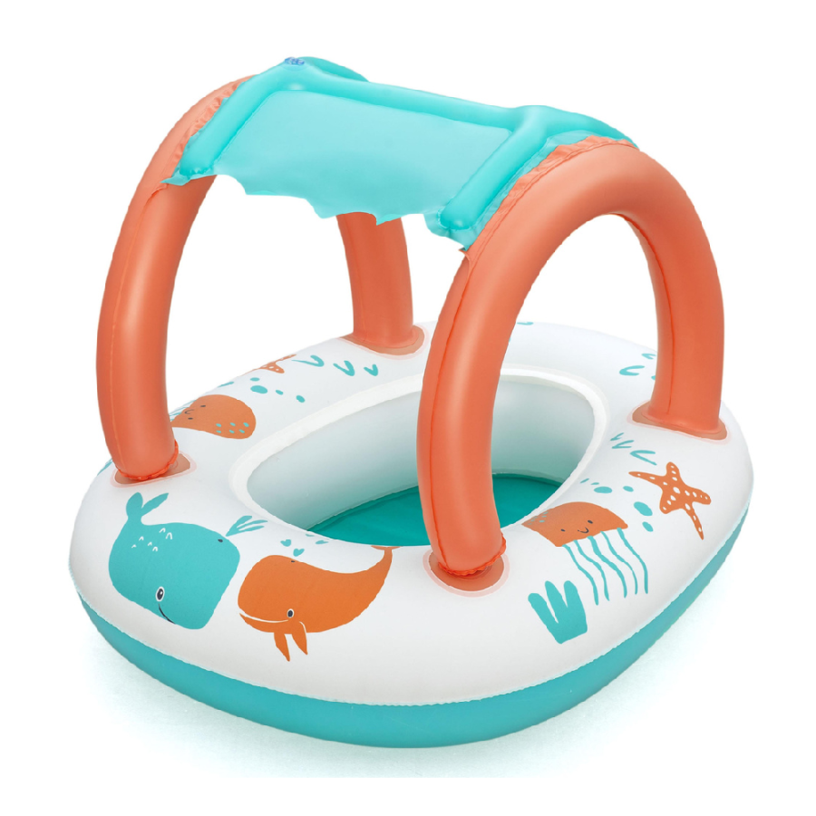 ČAMAC 67X84CM SA KROVOM KIDS SEA ANIMALS 12-1 BESTWAY 34203