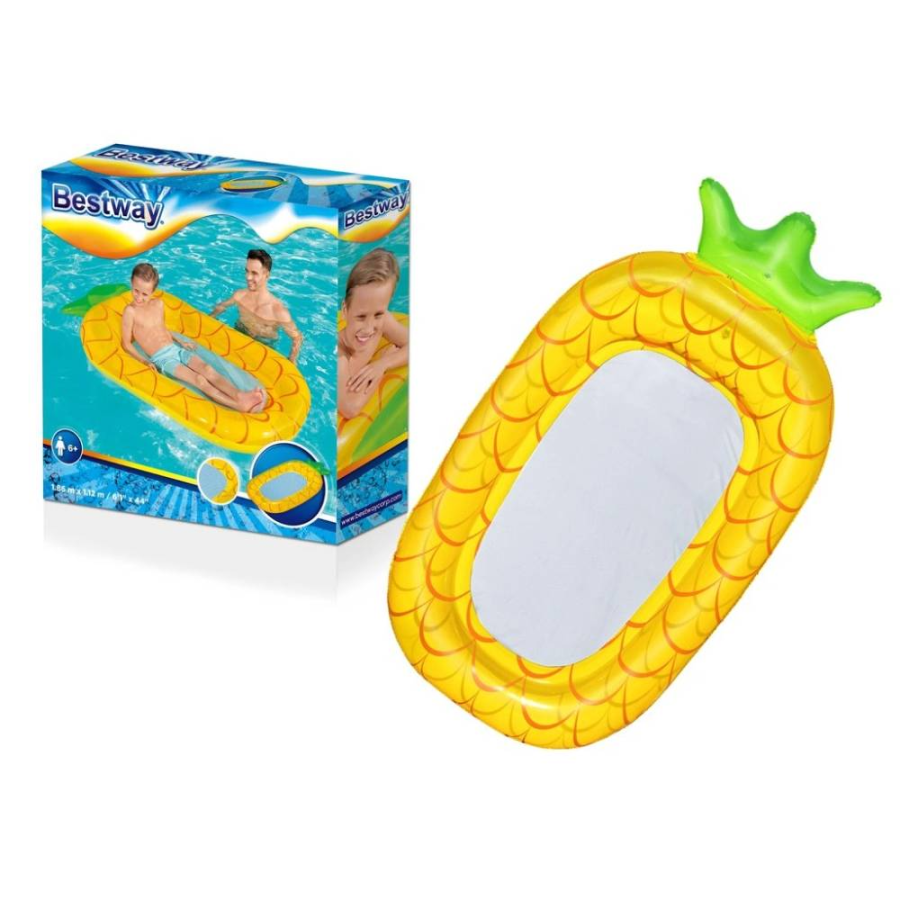 DUŠEK ZA PLAŽU 178-186X103-112CM STRAWBERRY/PINEAPPLE 8-1 ASST BESTWAY 43644