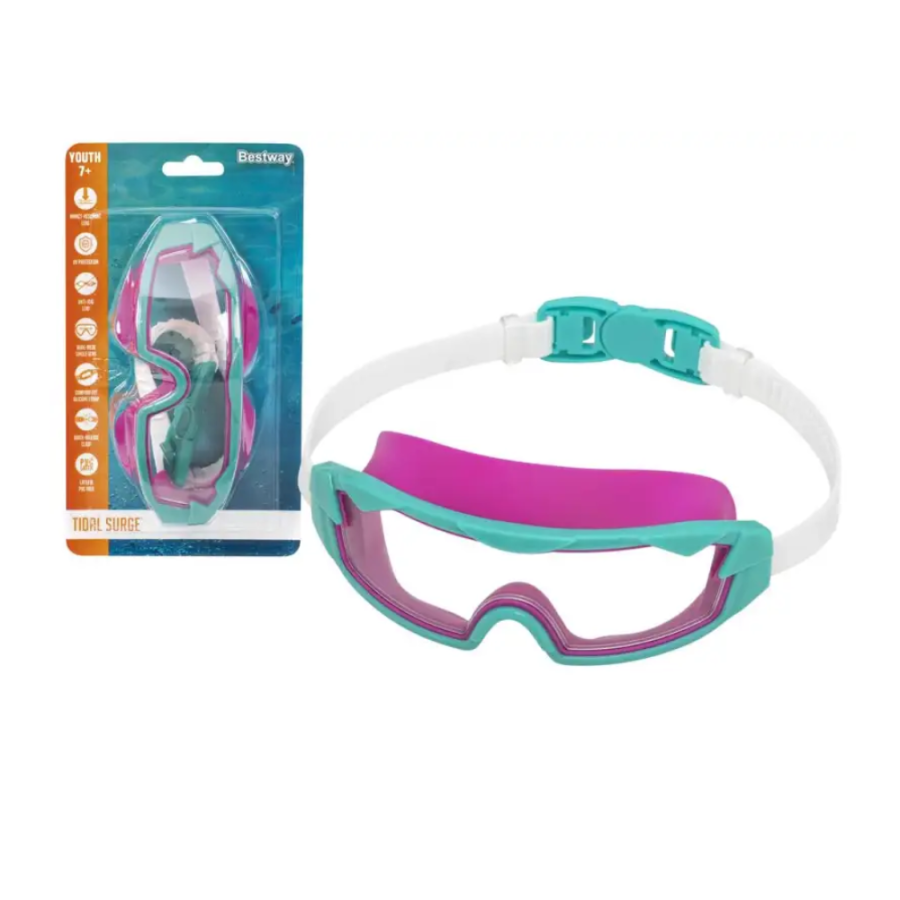 MASKA ZA RONJENJE KIDS 7+ NEON AQUA ANTIFOG SPLASHFLE 24-1 ASST BESTWAY 21179