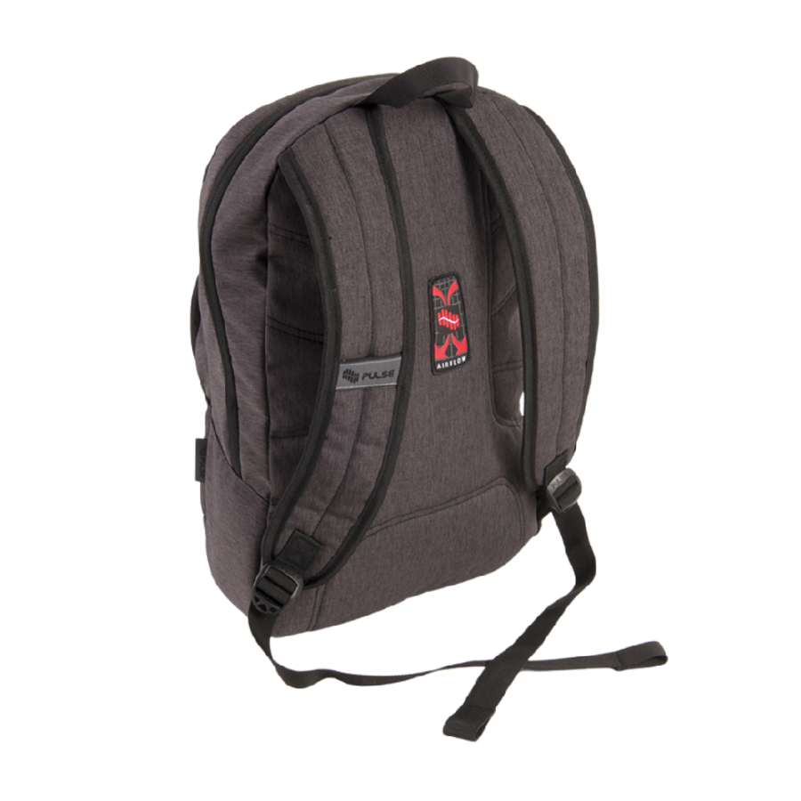 ŠKOLSK RUKSAK TEEN UNISEX SOLO GRAY BLACK ZIP PULSE