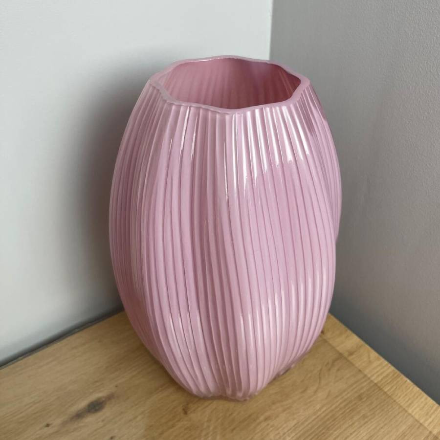 STAKLENA VAZA FI18CM