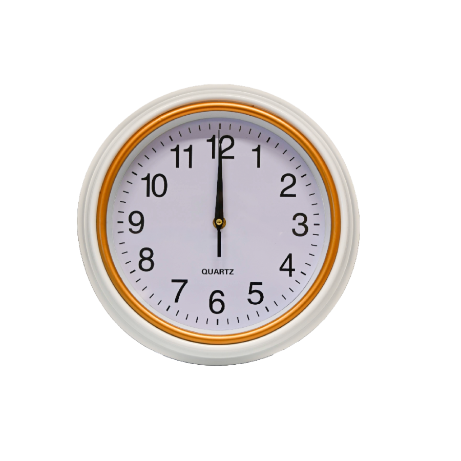 ZIDNI SAT FI30CM PVC CRN./BIJ.