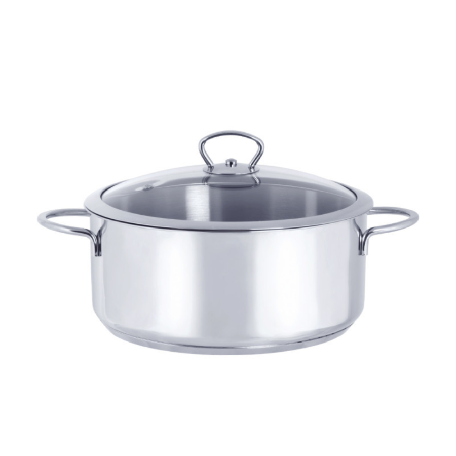 ŠERPA PLITKA SA ST. POKLOPCEM 20CM/2,8L INOX