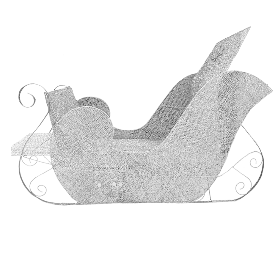 DEKORACIJA NOVOGODIŠNJA KOČIJA 120CM SILVER