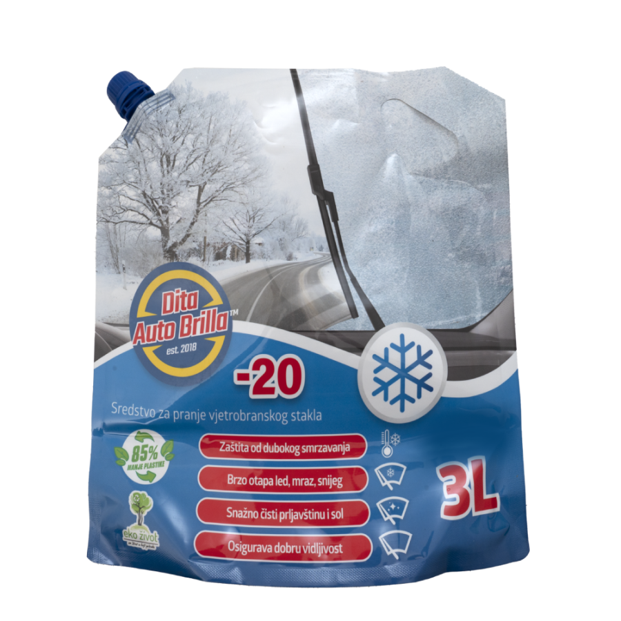 TEČNOST ZA VJETROBRANSKO STAKLO -20 3L AUTO BRILLA DOYPACK