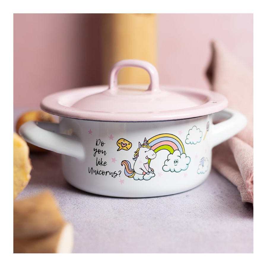 ŠERPA PLITKA SA POKLOPCEM KL.12CM/0,75L UNICORNS