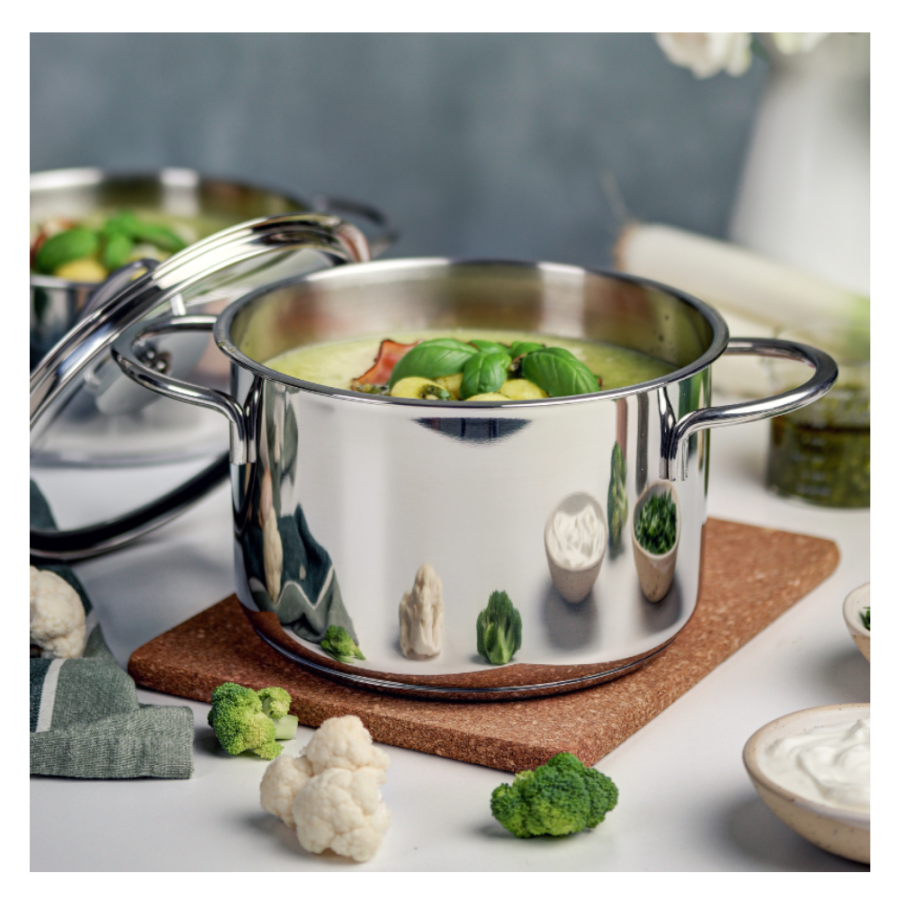 ŠERPA DUBOKA SA ST. POKLOPCEM 24CM/4,8L INOX