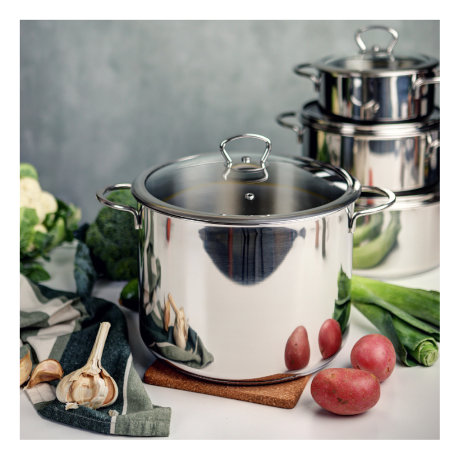 ŠERPA DUBOKA SA ST. POKLOPCEM 24CM/4,8L INOX